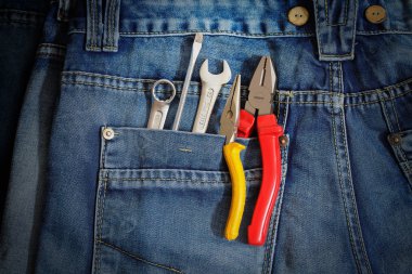 kot işçileri cebin çeşitli araçlar.