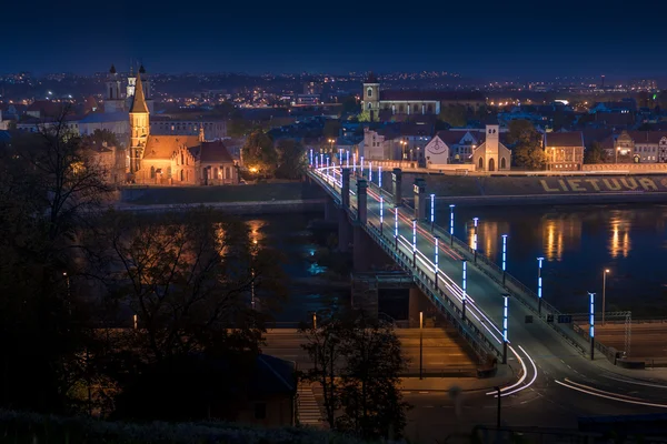 Panorama do rio e cidade de Kaunas. Lituânia — Fotografia de Stock