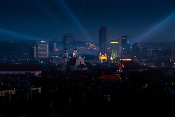 Panorama av affärscentret i Vilnius stad. Litauen. — Stockfoto