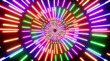 Parlayan Renkli Lazer Işın Işık Efekti