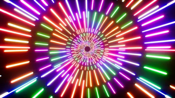 Parlayan Renkli Lazer Işın Işık Efekti