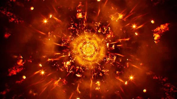 Energia Fogo Brilhante Explodir Efeito — Fotografia de Stock
