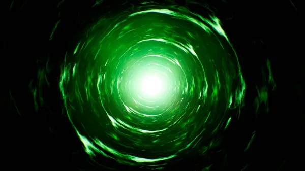 Green Spiral Energy Effect Εικονογράφηση — Φωτογραφία Αρχείου