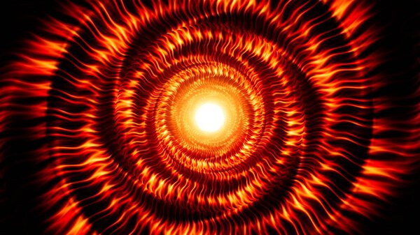 Abstract Organic Metal Fire Tunnel Background