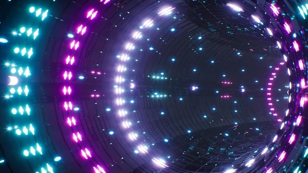 Parlayan Neon Işık VJ Tüneli Arkaplanı