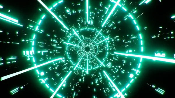 Освітлюючий Зелений Лазерний Промінь Світла Технології Фону — стокове фото