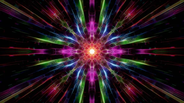 Colorful Fractal Glare Energy Background — Stock Photo, Image