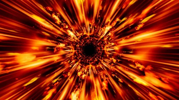 Burning Fire Energy Burst Out Effect Fiercely — Stock Photo, Image