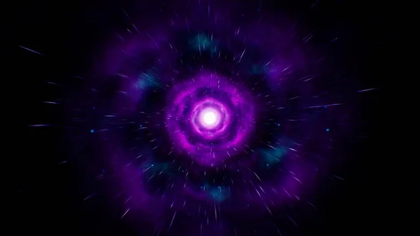 Zářící Mlhovina Neon Energie Praskne Prostoru Galaxie — Stock fotografie
