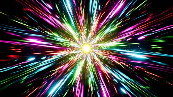 Explosión Rayas Luz Deslumbrante Multicolor —  Fotos de Stock