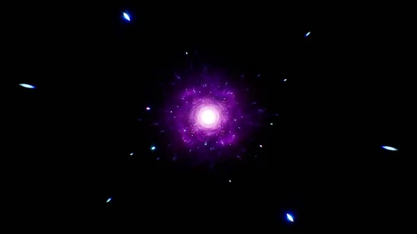 Glittering Purple Stars in Space