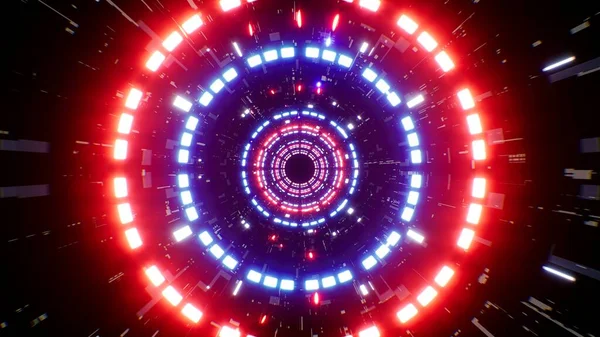 Glow Red Blue Circle Light Sci Portal — Photo