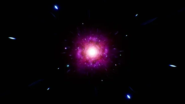 Glowing Pink Nebula Energy Star Space — Stock Photo, Image