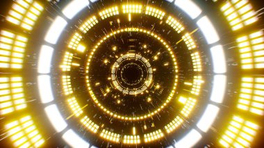 Altın Işık Bilim Kurgu Tüneli Arkaplanı