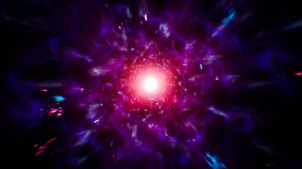 Neon Pink Purple Space Energy Burst — Stock Photo, Image