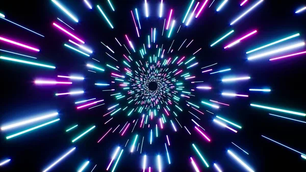 Parlayan Neon Işın Dağılım Efekti