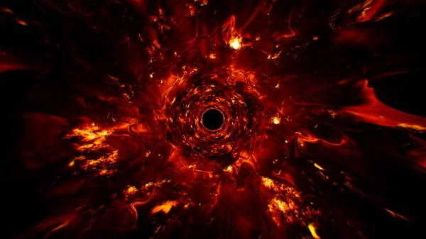 Аннотация Burning Red Flame Hole Effect Background — стоковое фото