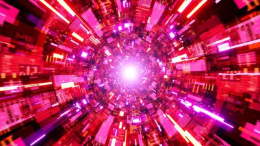 Renkli bir bilim kurgu VJ tünel arkaplanı