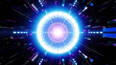 Dinamik bir disko tüneli hareket arkaplanı