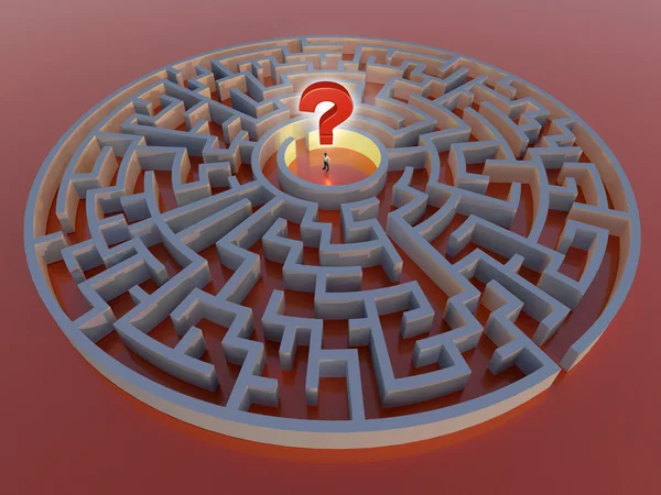 a person lost in the maze 1