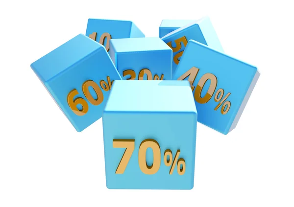 Yüzde, satış, küpleri, mavi reklam