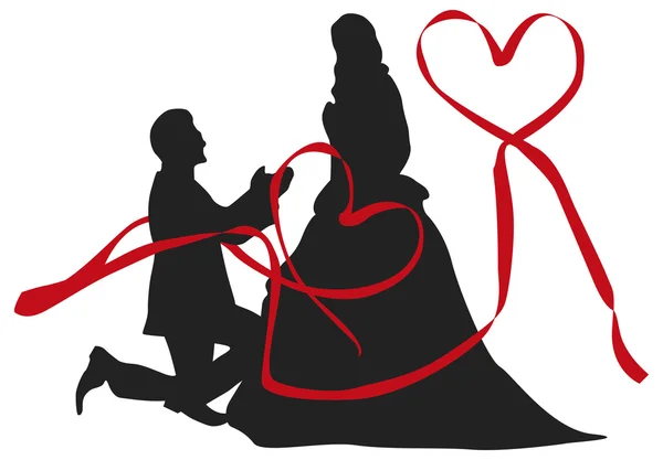 nişan ve kalp şeklindeki Şerit