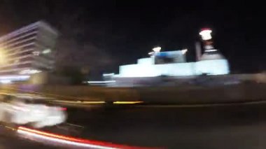 Hızlı şehir sürücü gece yol timelapse yan görünüm 3