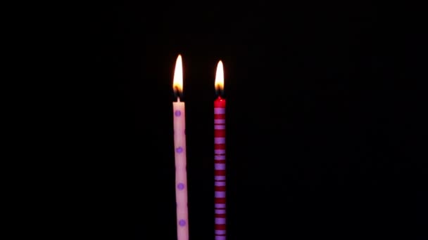 Buon compleanno candele 2 anno, offuscata — Video Stock