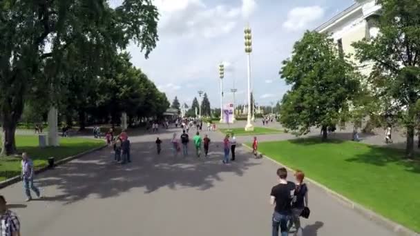 Pavilhão Central e Avenida Central em VDNKh — Vídeo de Stock