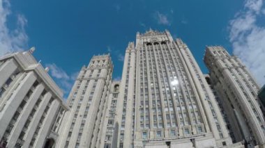 Moskova - 2 Ağustos 2015: Ana Bakanlığı dış ilişkiler, Rusya'nın bina.