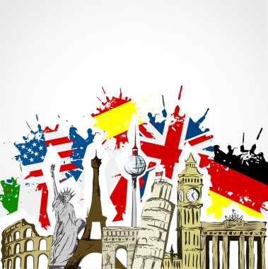 Anıtlar ve bayrakları