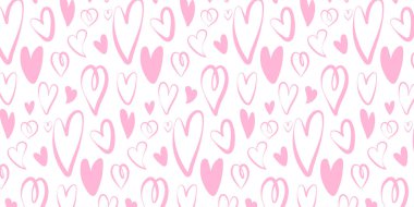 Pembe karalama tarzı kalp, izole arka planda şekillenir. Sevgililer Günü ya da Anneler Günü için elle çizilmiş kalp simgeleri. Kusursuz bir aşk modeli.