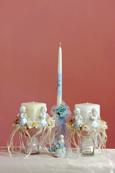 Christening candle set — Stock Photo, Image