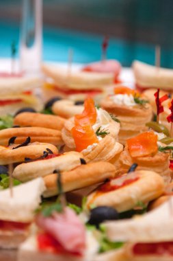 Dekorasyon catering görünümü kapatın