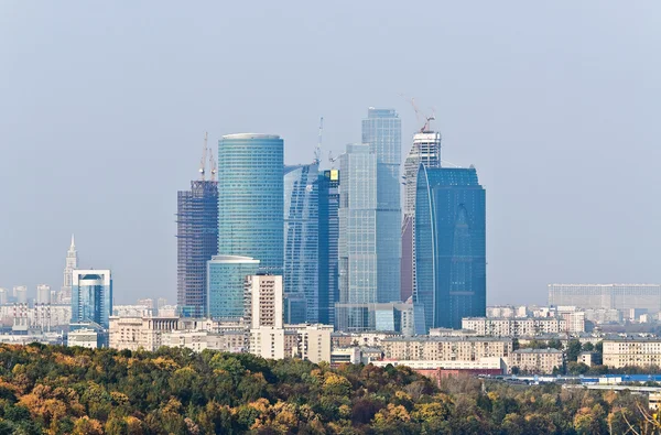 Weergave van het business center "Moskou-stad" — Stockfoto