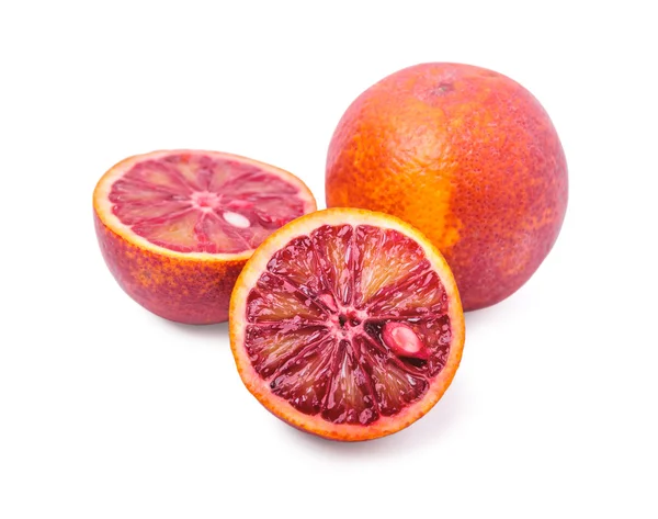 Cortar laranja vermelha — Fotografia de Stock
