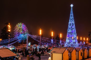 Fuar ve VDKNh, Noel ağacı Yılbaşı gecesi.