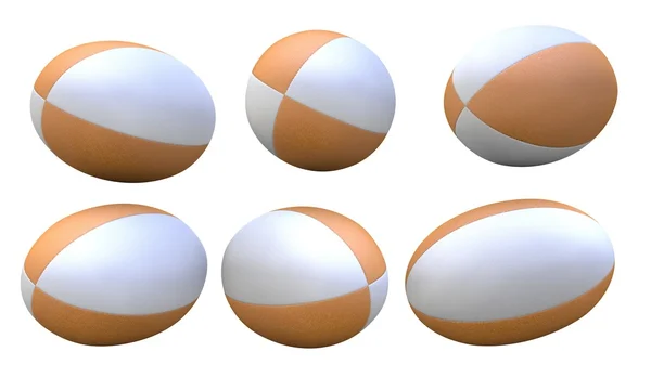 Orange Rugbyball x6 — Stockfoto