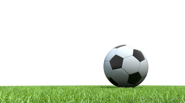 Futebol bola de futebol na grama V01 Imagem De Stock