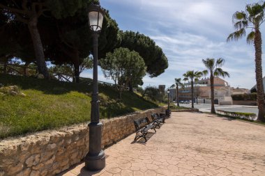 Mazagon, Huelva, İspanya; 0.4.23.2021: Şehir merkezi