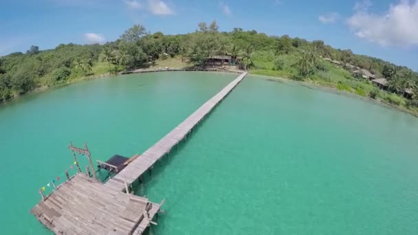 A vista aérea do mar, ilha de Kood, Tailândia — Vídeo de Stock