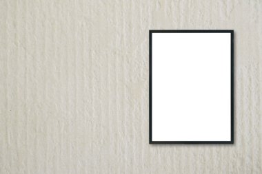Boş çerçeve duvar odadaki asılı kadar alay