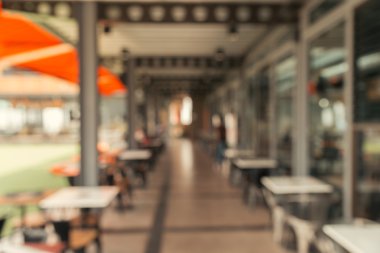 Arka plan bulanık - Vintage filtre müşteri kafede bokeh ile arka plan bulanıklık.