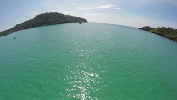 A vista aérea do mar, ilha de Kood, Tailândia — Vídeo de Stock
