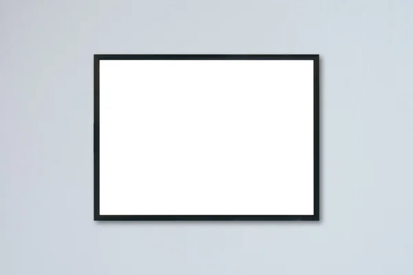 Mock up quadro em branco pendurado na parede no quarto — Fotografia de Stock