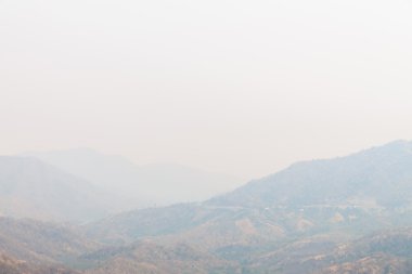 Dağ orman hills katmanları.