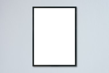 Boş çerçeve duvar odadaki asılı kadar alay