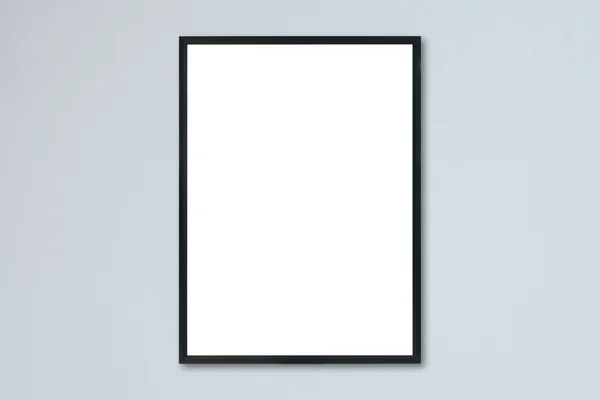 Mock up quadro em branco pendurado na parede no quarto — Fotografia de Stock