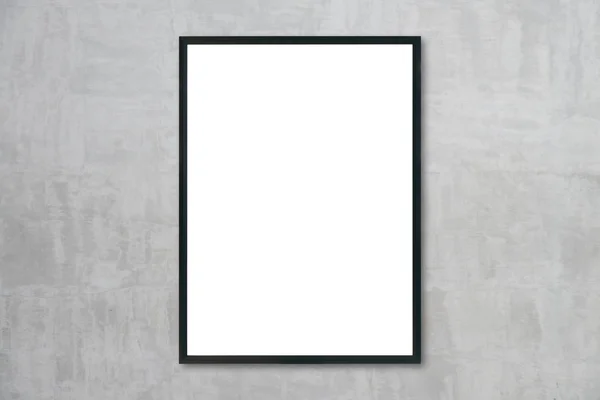 Mock up quadro em branco pendurado na parede no quarto — Fotografia de Stock
