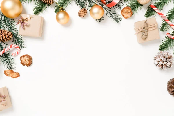 Pousada Plana Criativa Composição Tradicional Natal Temporada Férias Ano Novo — Fotografia de Stock